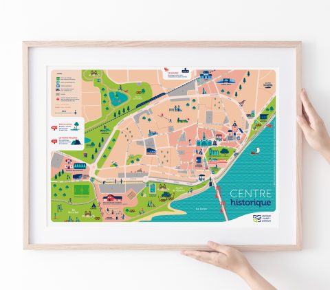 Carte touristique du centre historique d'Ancenis-Saint-Géréon
